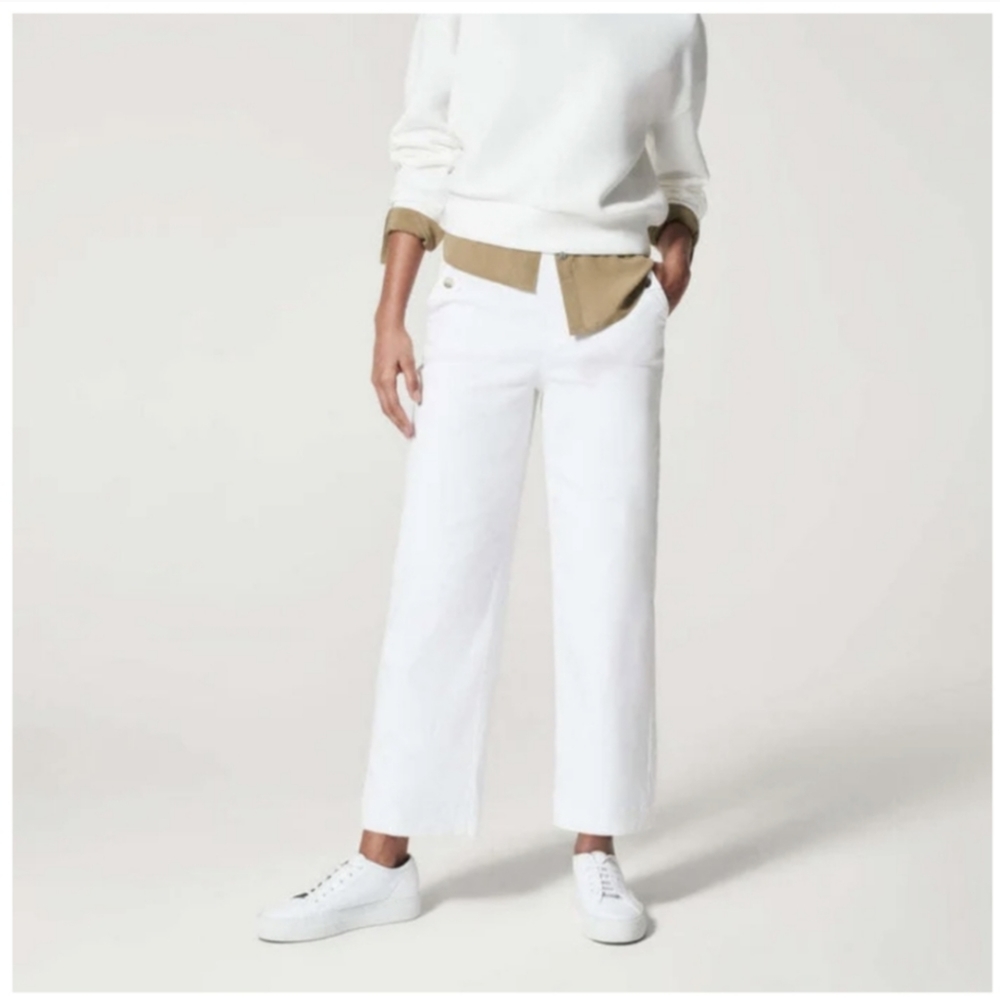 Cropped wide leg pant